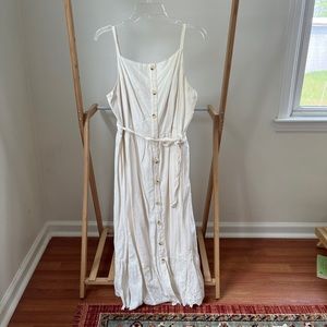 Cream Dress from Old Navy with Lace Style Bottom